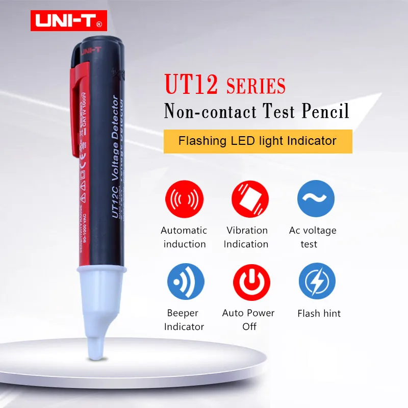 UNI T UT12A UT12B UT12C Тестер Напряжения Бесконтактный детектор напряжения переменного