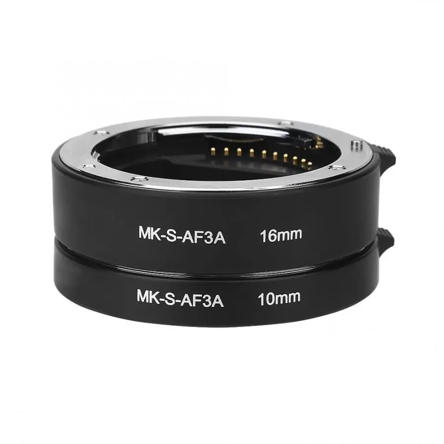Meike Удлинительное макрокольцо для автоматического 10 мм 16 мм для sony E-Mount DSLR камер FE-крепление A7 A7M2 NEX-F3 NEX-6 NEX-7 NEX-5T A6300 A6500 Камера