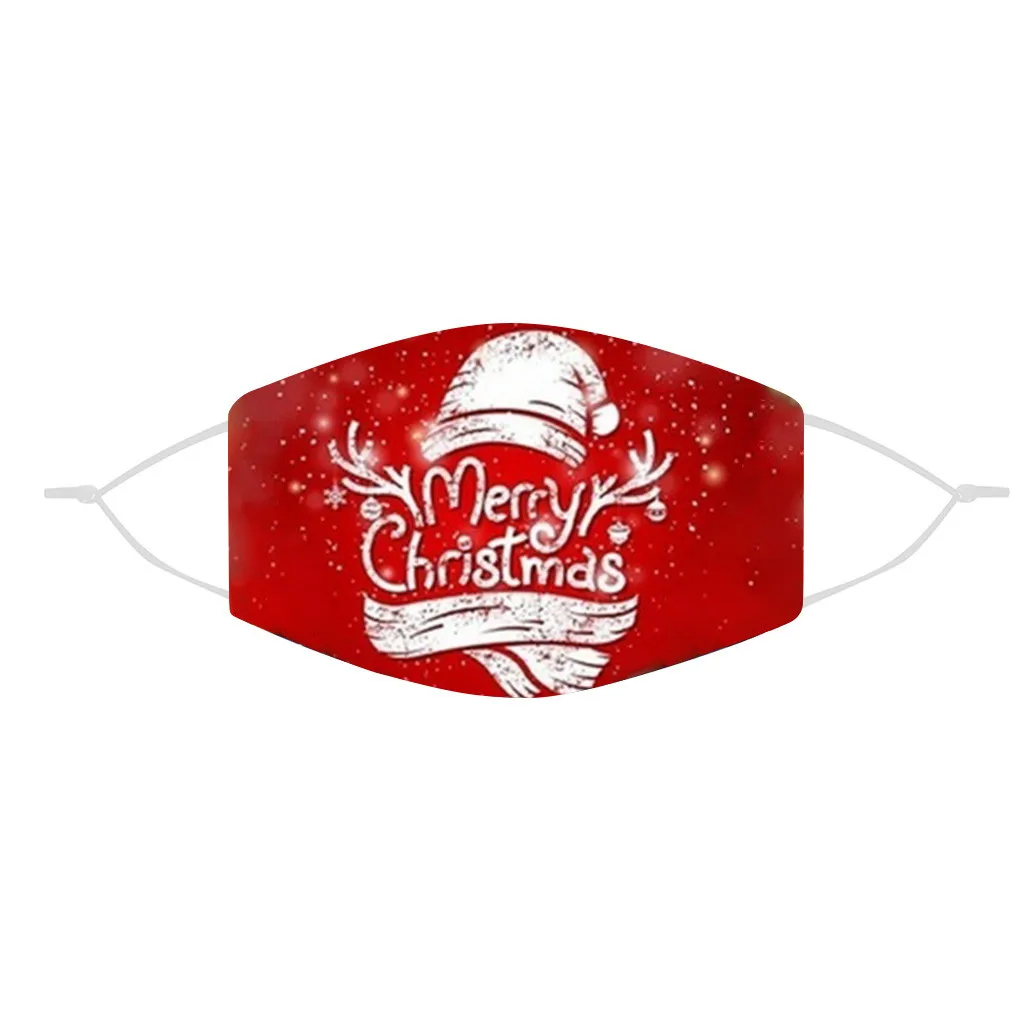 Рождественские пылезащитные маски для рта защитная маска лица ветрозащитные