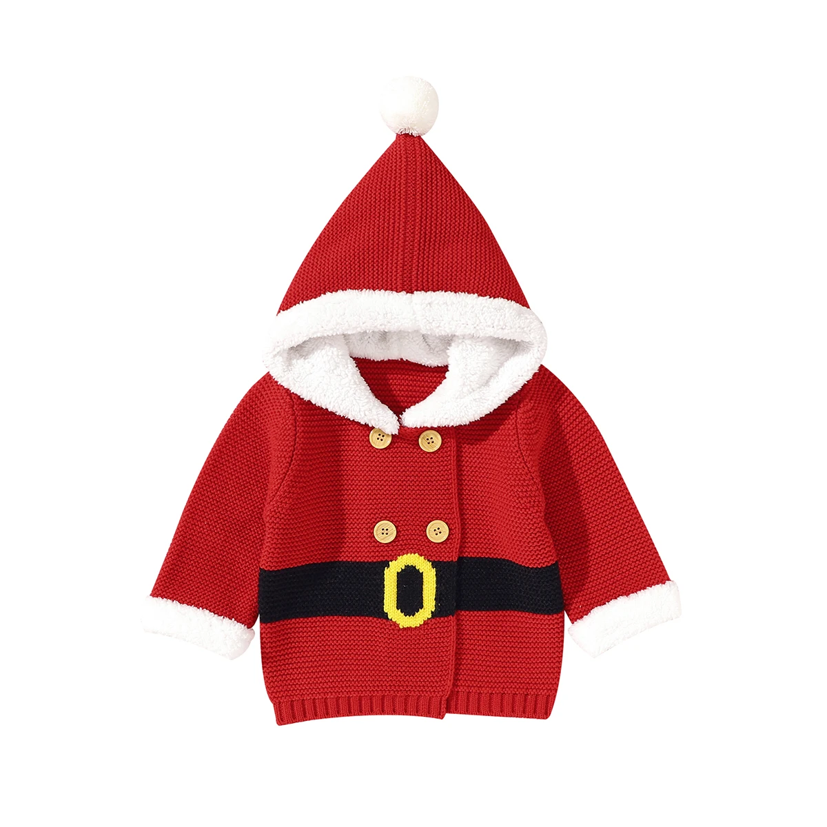 

Baby Christmas Sweaters Cardigans 0-18m Newborn Infant Unisex Knit Jackets Coats Fall Winter Hooded Long Sleeve Boy Girl Clothes