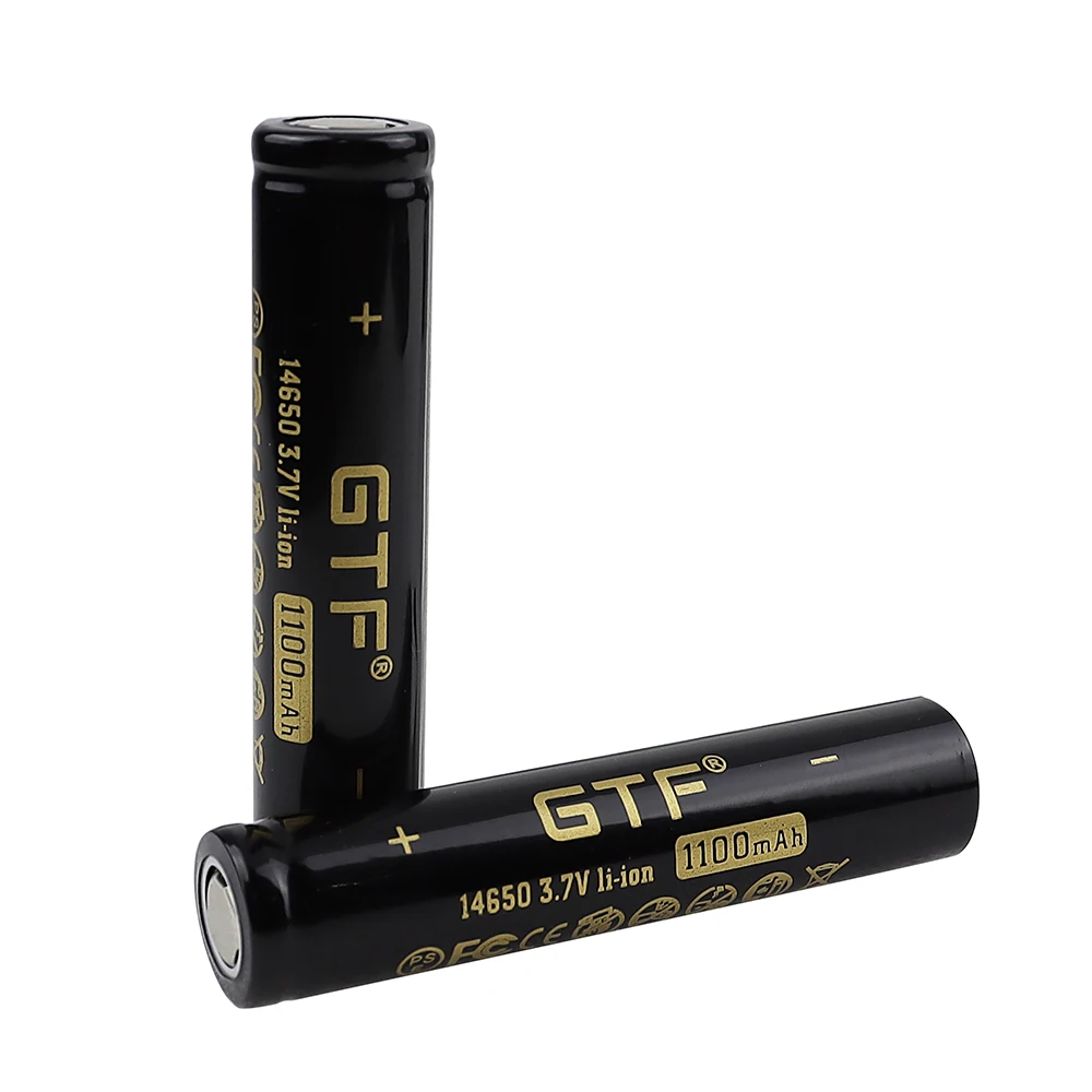 GTF 3 7 V 14650 батарея 1100mah литий-ионная аккумуляторная с плоским верхом | Электроника