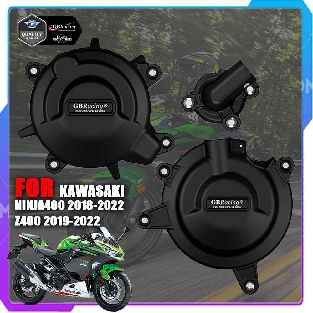 Ninja40 Motorcycles Engine Cover Protection Case For GB Racing For KAWASAKI Ninja400 Z400 2018-2022 Engine Covers Protectors