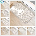1 шт. 40x60 см серебристо-белый цветок с защитой от скольжения, коврик половик для кухонной и входной двери коврики фланель ковер резиновые Креативные домашние коврики коврик