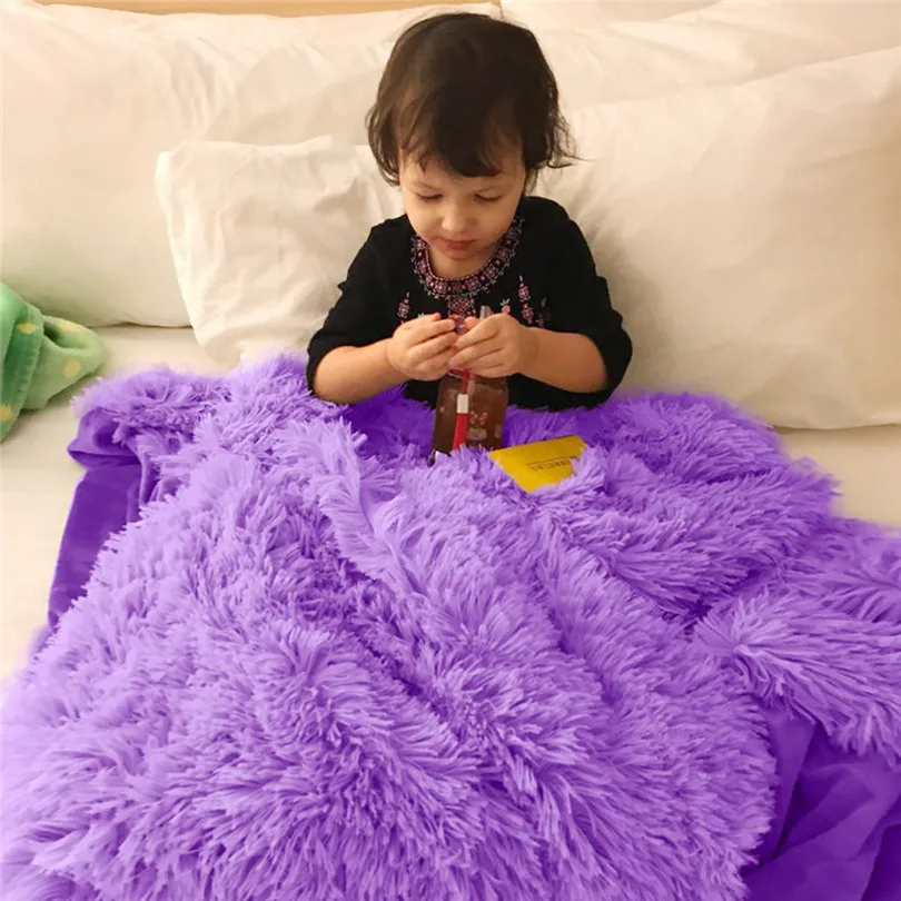 Однотонное теплое одеяло мягкое легкое роскошное удобное пушистое