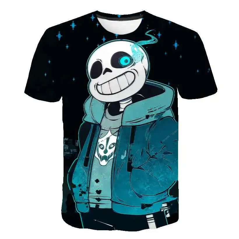 Новая игра Undertale Inktale Sans And Papyrus 3D футболка Скелет Brother Цитата унисекс Топы Детские
