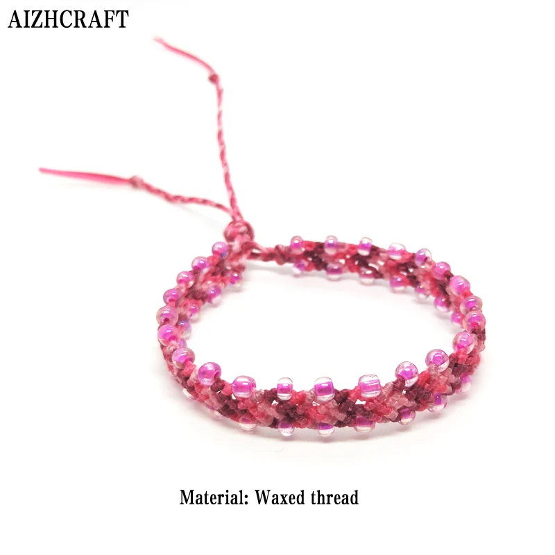 Бисер AIZHCRAFT из вощеной нитки эстетический браслет дружбы и для женщин женское