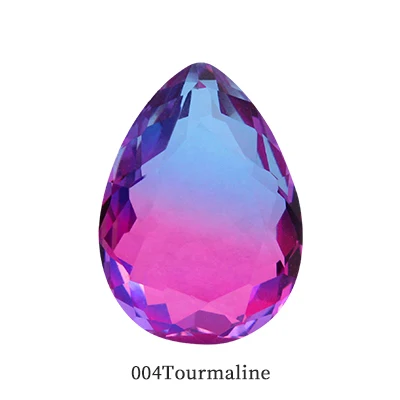 004 Tourmaline Падение блеск Турмалин цветной горный хрусталь кристалл стекло для изготовления ювелирных изделий точечный кристалл для ремесла клей на одежду одежды - Цвет: 004 Tourmaline