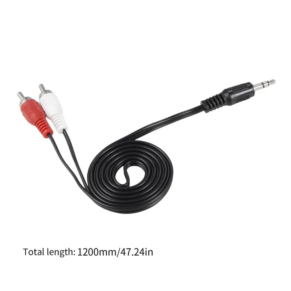 Новый 1/8 дюймов 3 5 мм штекер Джек на 2 RCA Мужской стерео аудио наушники Fone de ouvido sem FIO