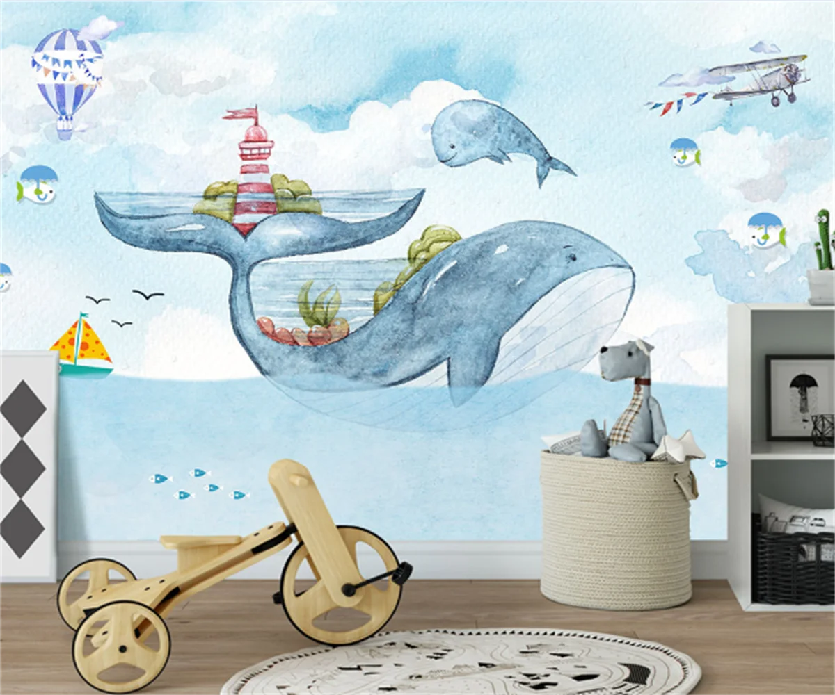 

Скандинавский мультфильм обои Современная Панда 3D декоративная роспись Юго-Восточная Азия детская мебель украшение фоновые обои