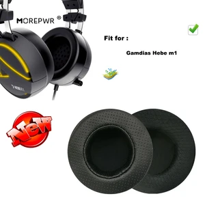 Morepwr New upgrade Replacement Ear Pads for Gamdias Hebe M1 Headset Parts Leather Cushion Velvet Earmuff Headset Sleeve