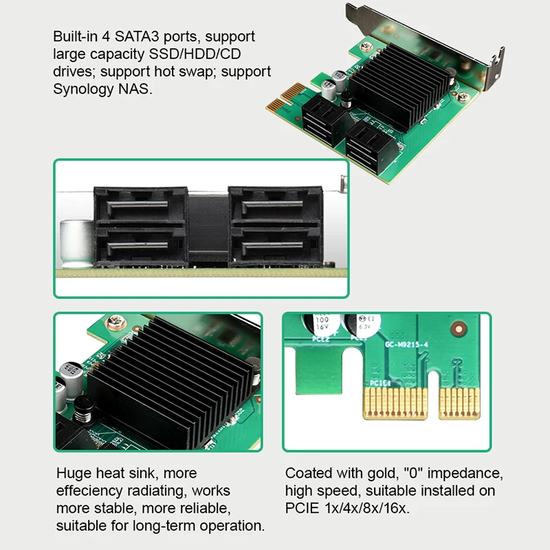 4 порта pcie карты расширения pci sata 30 express