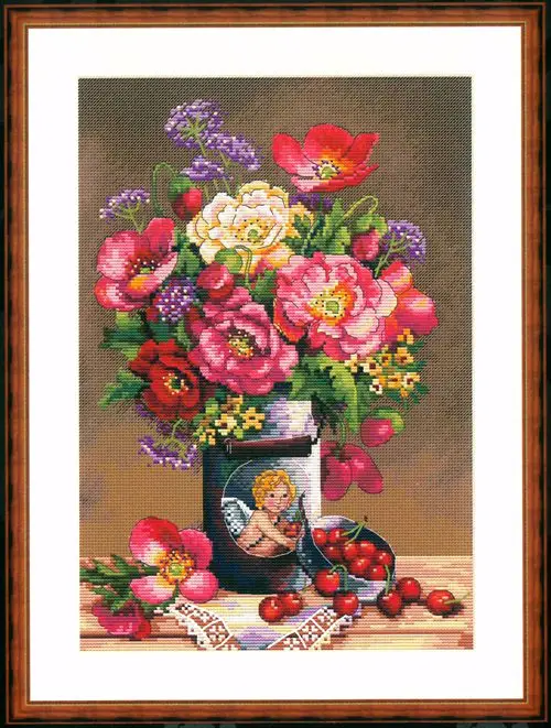 

MM Gold Collection Counted Cross Stitch Kit Cross stitch RS cotton with cross stitch Merejka K-91