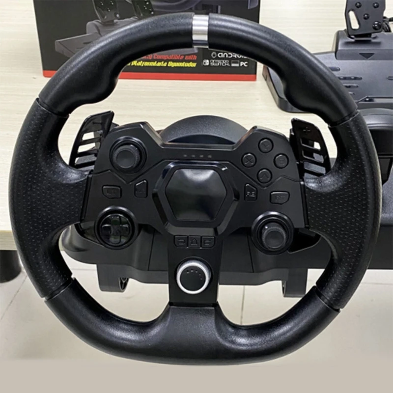 Руль 7 в 1 гоночный игровой с педальным игровым контроллером совместим ПК/PS3/PS4/XB