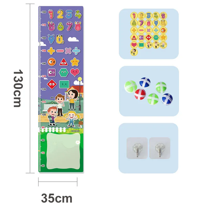 

Baby Montessori Toys for Kids Measure Height Ruler Throwing Ball Target Dart Indoor Toys for Children Boys Girl Educational Gift