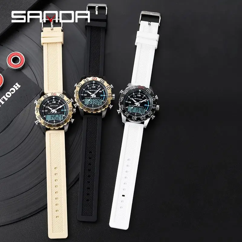 Часы наручные мужские цифровые спортивные светодиодные водонепроницаемые