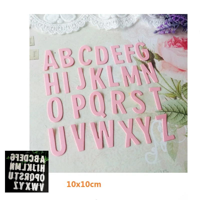

26 Pcs/lot A-Z Letters Dies English Alphabet Metal Cutting Dies For Scrapbooking Card Making DIY Embossing Diecuts