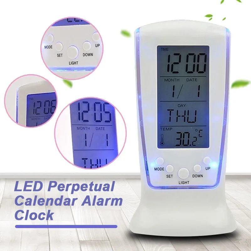 Светодиодный мини электронный цифровой будильник светящиеся часы для ленивых