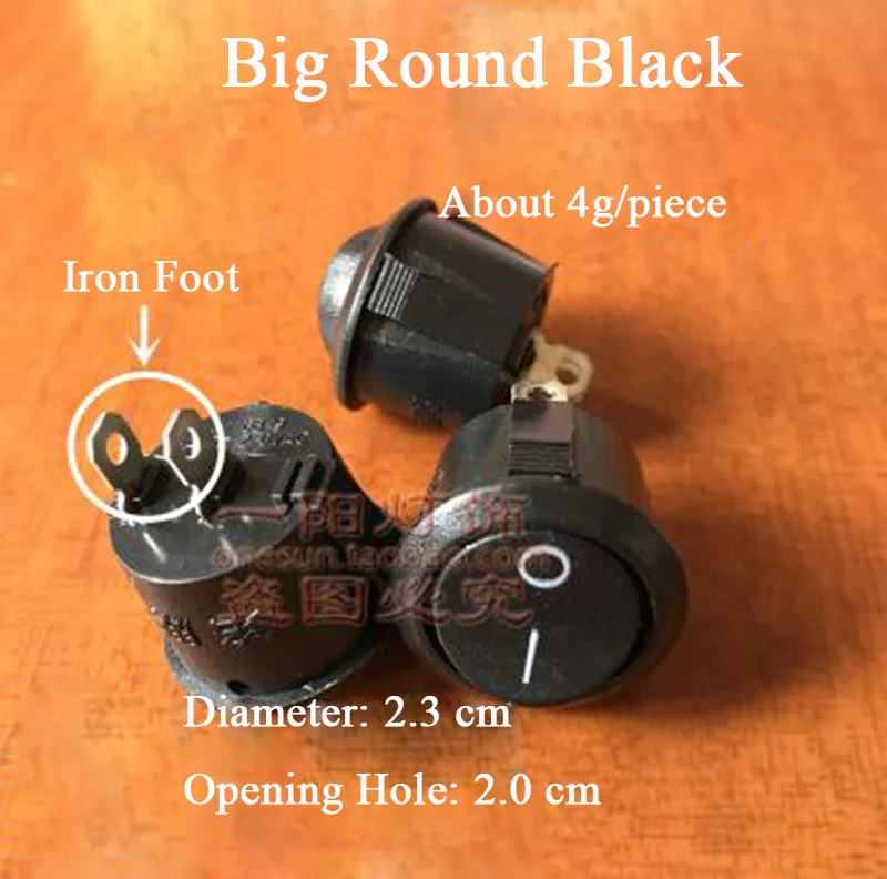 

3A 6A AC250V Переключатель для большого пальца Маленький большой круглый квадратный 2-футовый переключатель для настольной лампы Светодиодный светильник низкой мощности с колпачками из медного провода 10 см кейкапы кеп