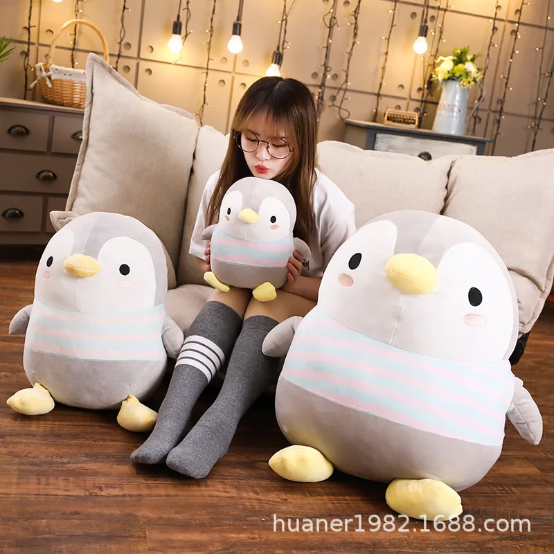 Огромный мягкий милый пингвин плюшевая игрушка Подушка серии морских животных