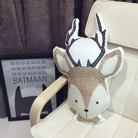 Deer Pillow Мультяшные животные, детские коврики для игр, коврик для малышей, детское одеяло для ползания, круглый ковер, детские игрушки для детской комнаты, реквизит для фотосессии - Цвет: Deer Pillow