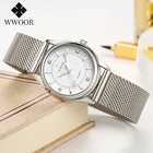 Женские часы WWOOR, женские модные часы с бриллиантами 2022 от известного бренда, серебряные элегантные маленькие часы, женские кварцевые наручные часы, подарки