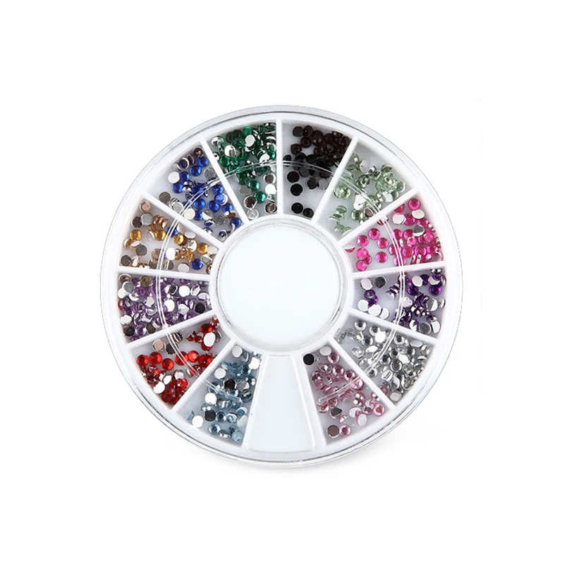 RIKONKA 1Disk/12Grides Mixed Round/Heart/Irregular Shape Hot Sale Jewelry Nail Rivets New Arrival Art Decorations | Красота и