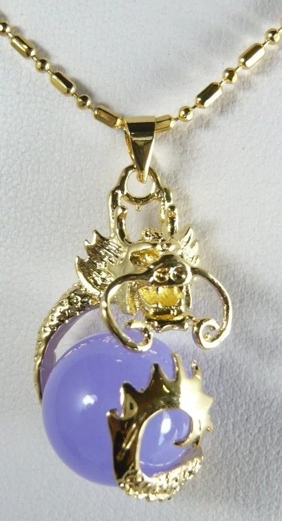 

Оптовая продажа китайский необычный дизайн 18kgp Дракон инкрустация 12 мм Фиолетовый Натуральный нефритовый Подвесной ювелирные изделия 04