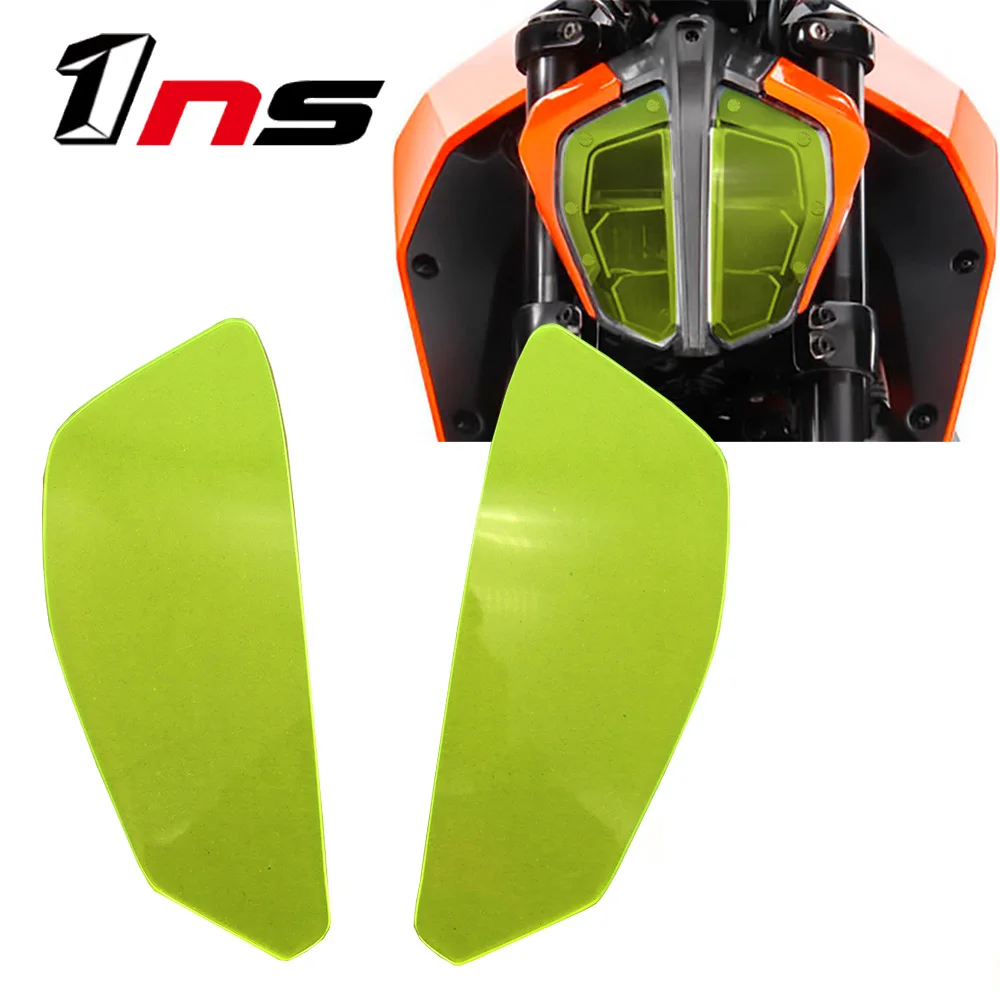 

High Quality Motorcycle Accessories Acrylic Clear Grille Headlight Protector Guard Lense Cover For DUKE790 DUKE390 DUKE 390