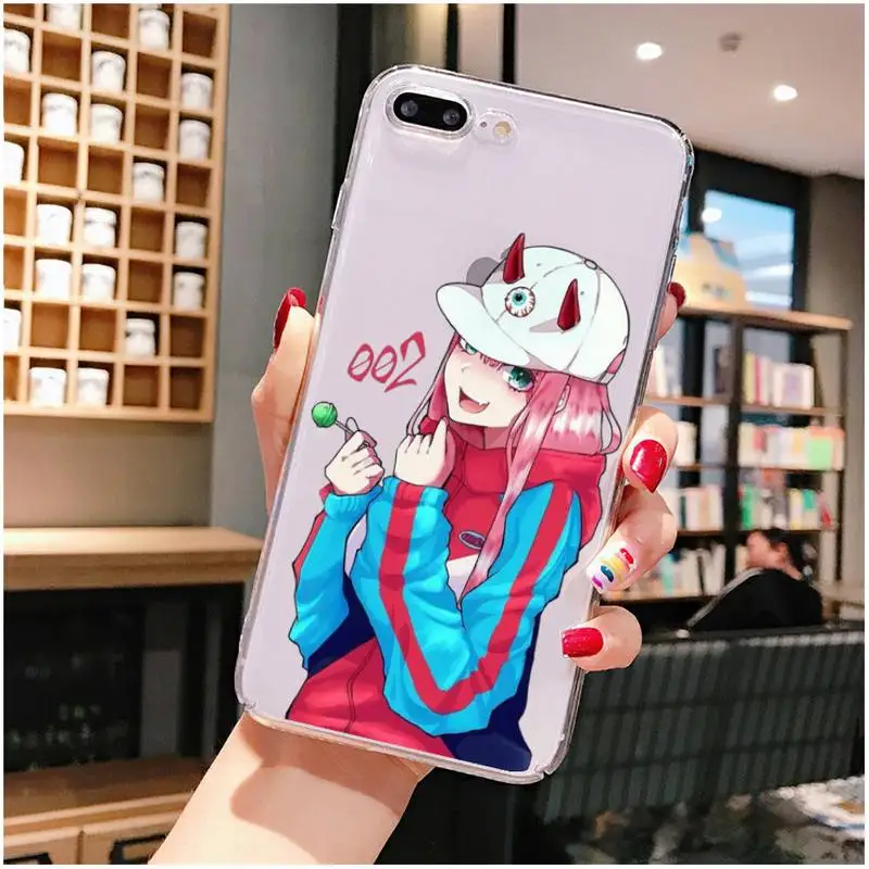 

Zero Two Darling in the FranXX Phone Case For iPhone X XS MAX 6 6s 7 7plus 8 8Plus 5 5S SE 2020 XR 11 11pro max Clear funda