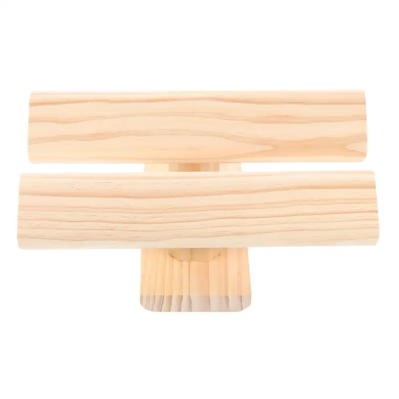 

Dual-layer Solid Wood Jewelry Watch Display Stand Bangle Jewelry Storage Rack