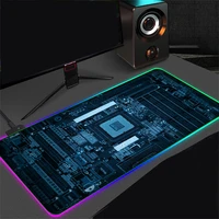 mairuige computer circuit board substrate rgb mouse pad led backlight minipc desk mat top high quality office desk mat non slip