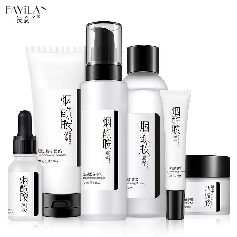Набор из 6 предметов для ухода за кожей отбеливающий антивозрастной Nicotinamide
