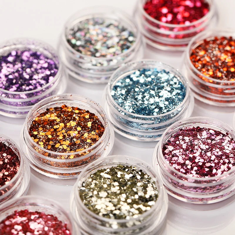 1 коробка блестящих блесток для ногтей Белоснежка голографическая микс Размер