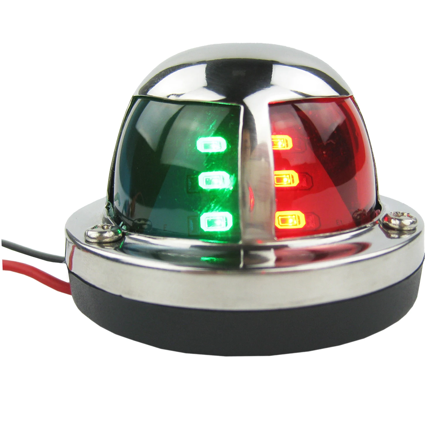 Двухцветный СВЕТОДИОДНЫЙ навигационный фонарь из нержавеющей стали для морской