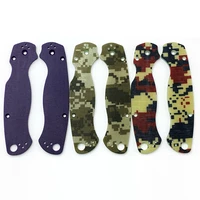 1 pair camouflage g10 material knife handle patch grip scales for c81 paramilitary 2 para2 spider diy making accessories camo
