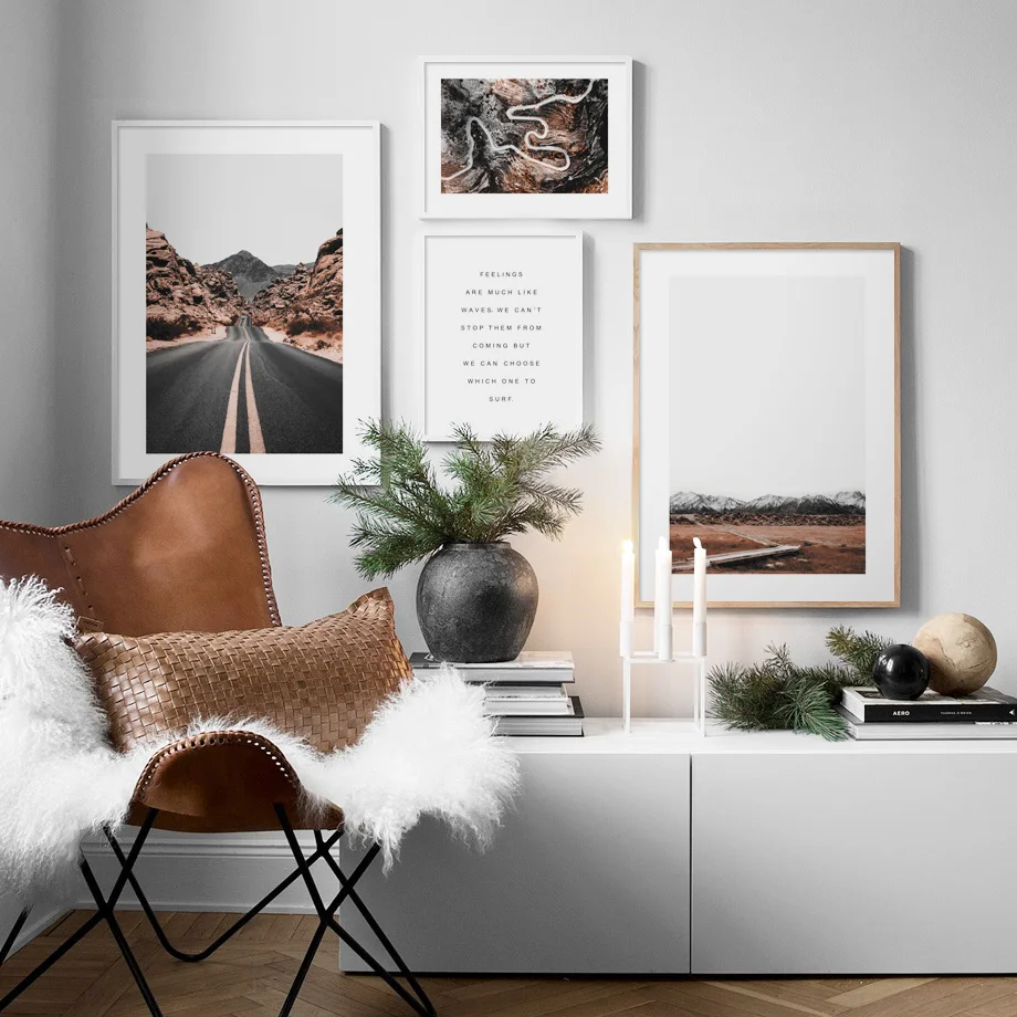 Настенная картина с изображением дороги цитаты гор картонные картины