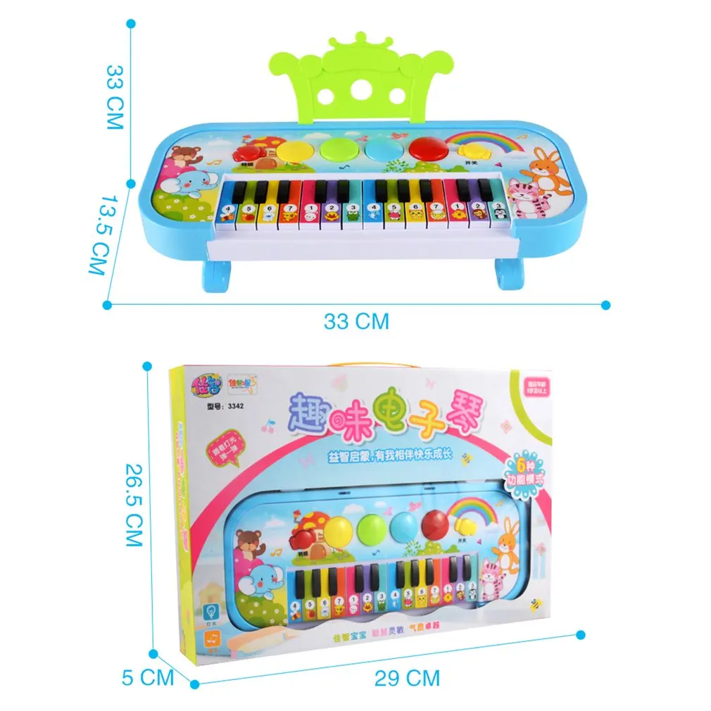 

Infant Early Childhood Education Puzzle Piano Music Toy Children'S Multifunction 24 Key Candy Keyboard