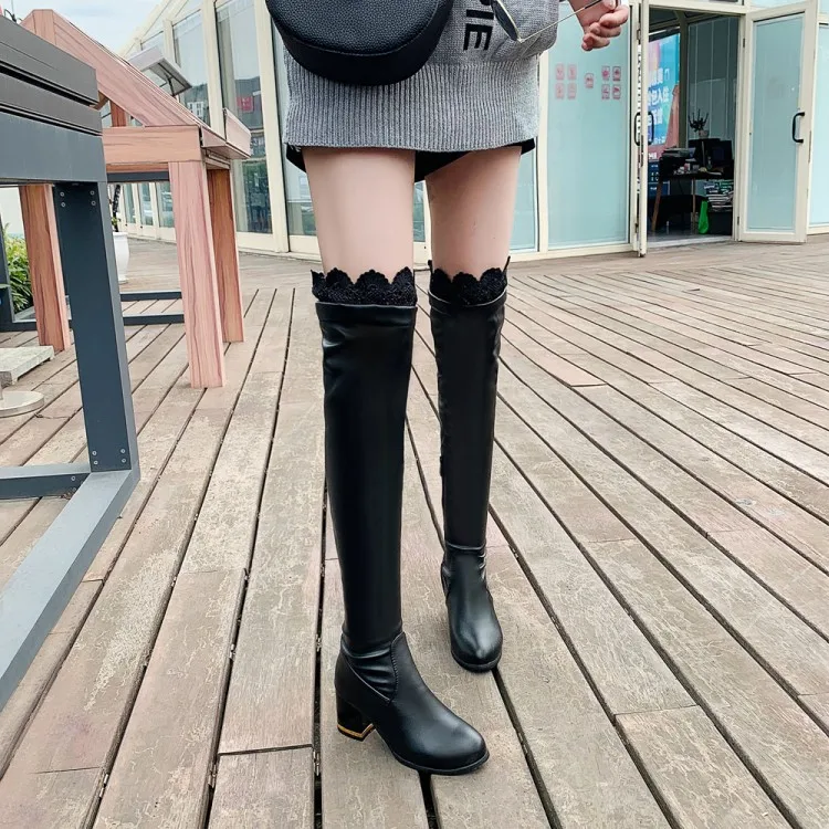 

Plus Size 9 10 11-15 thigh high boots knee high boots over the knee boots women ladies boots shoes woman winter boots women