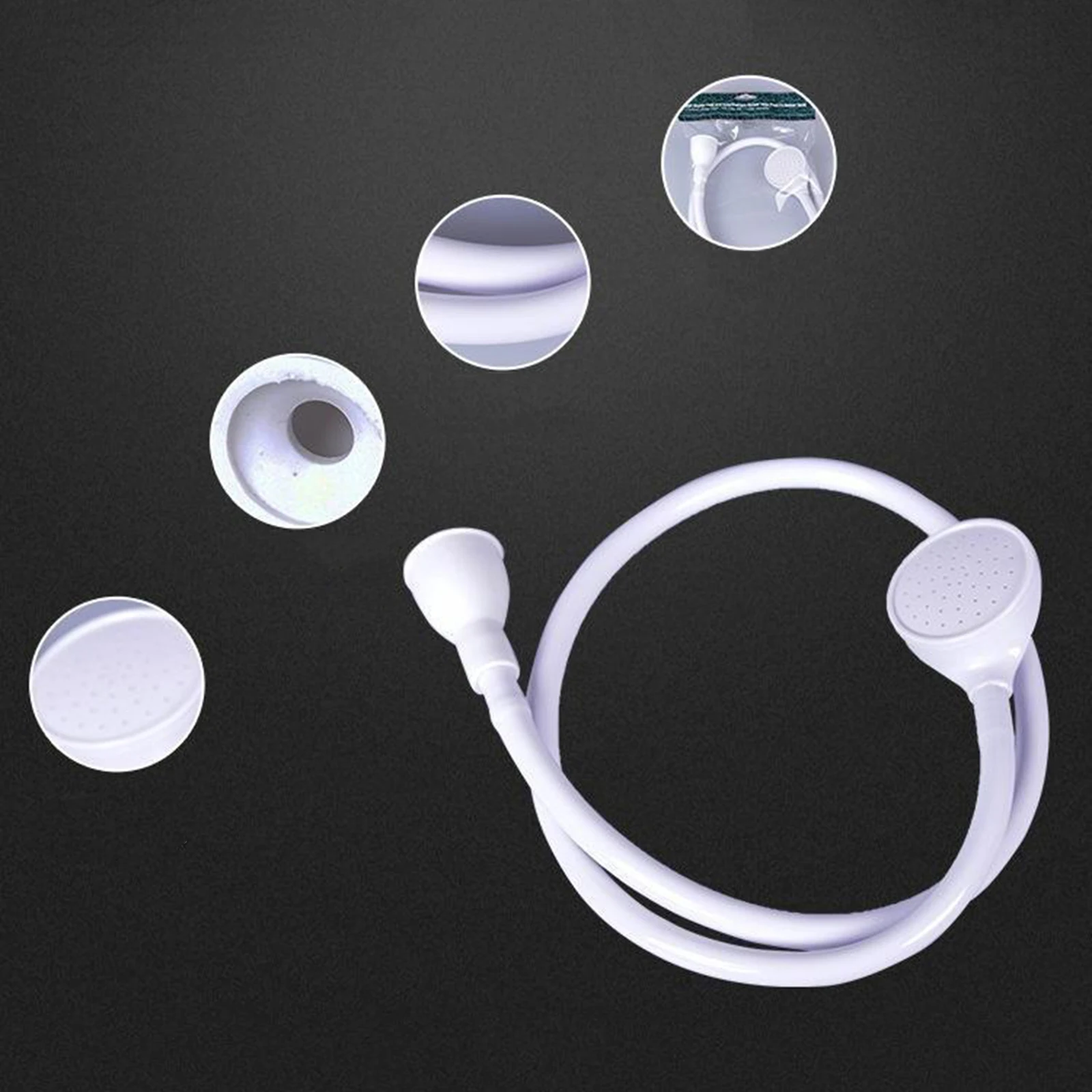 ABS PVC Single Wide Tap Bath Sink Shower Head Spray Hose Push On for Hairdresser Pet |