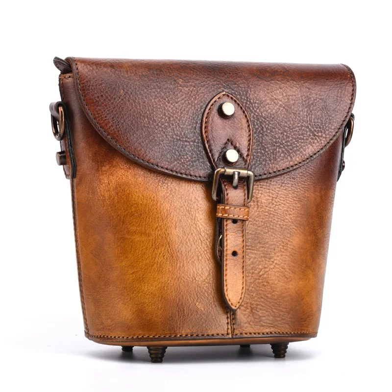 Женская сумка через плечо в стиле ретро Большая вместительная сумка-ведро из