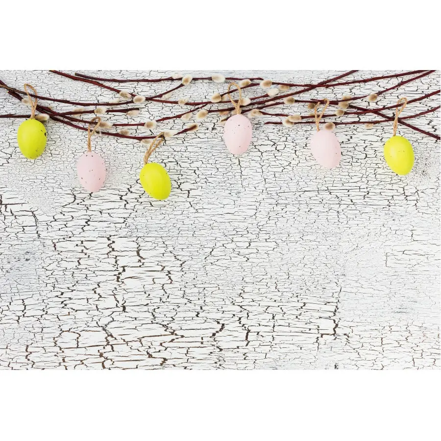 

Holiday Backdrop Beauty Eggs and Cracked Wall Photography Background Baby Shower Celebration Photo Booth Studio Decor