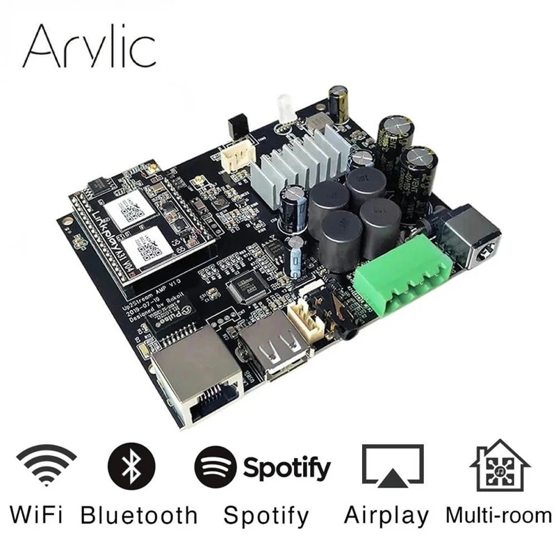 Цифровой усилитель звука Up2stream Wi Fi Bluetooth 5 0 Плата усилителя 2 Hi стерео класс D с