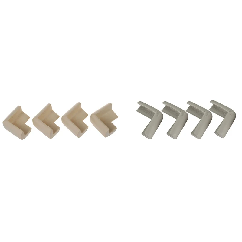 

8Pcs Child Baby Safety Desk Table Edge Cover Guard Corner Protector Cushion White & Gray