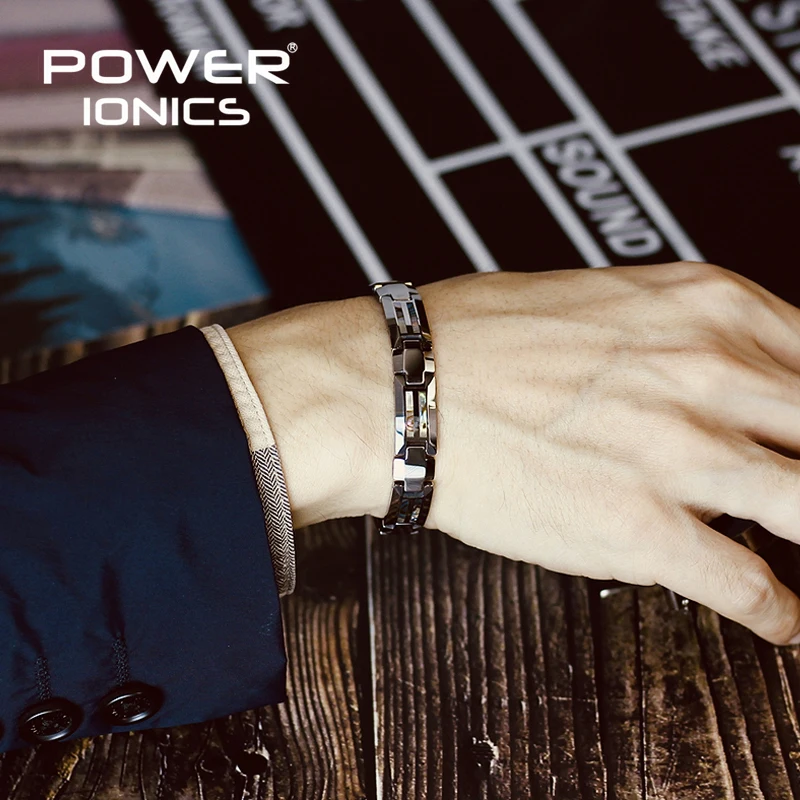 Магнитный браслет Power Ionics для мужчин и женщин Роскошные браслеты из вольфрамовой