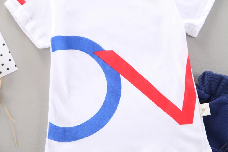 

New Summer Baby Girls Cotton Clothes Children Boys Letter T Shirt Shorts 2Pcs/sets Kid Infant Clothing Toddler Casual Sportswear