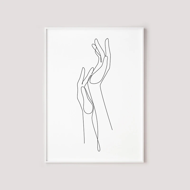 Художественное искусство за руки настенное рисунок балерины с печатью