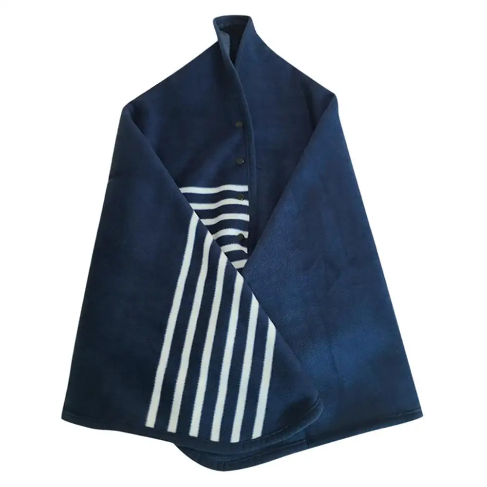 Зимнее клетчатое теплое Фланелевое + Флисовое одеяло для офиса ноги колено пледы