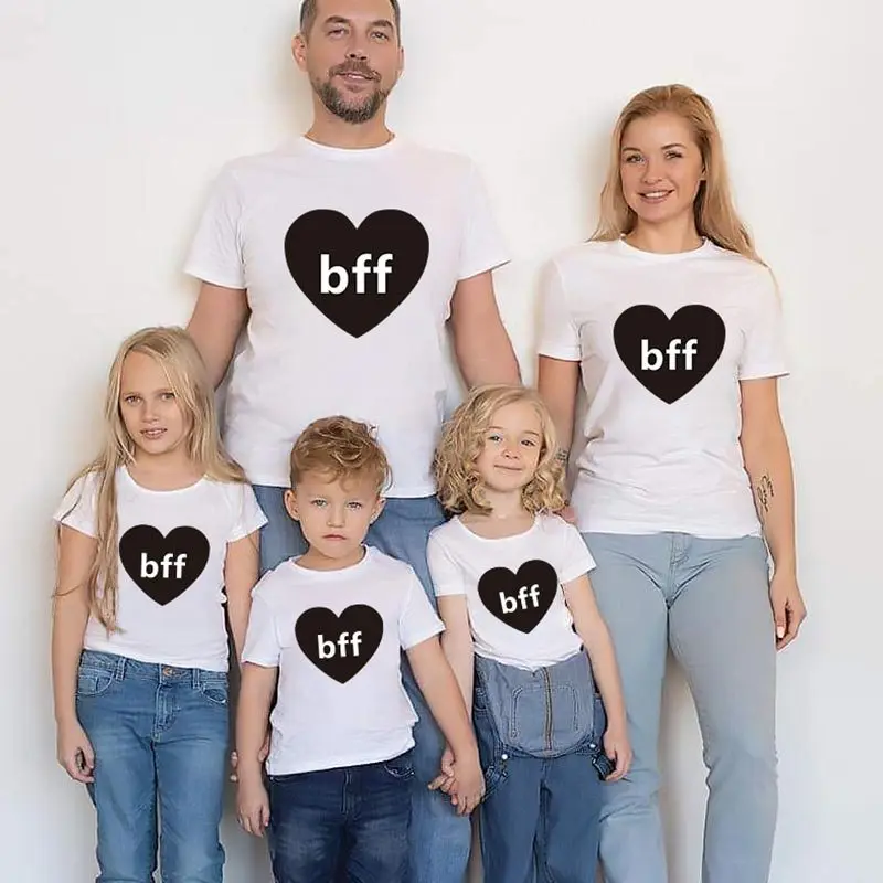 Футболка с надписью Папа и я летняя одежда для мамы дочки платья маленьких
