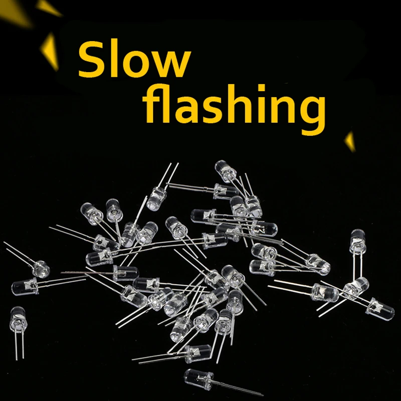 100 шт светодиодный диоды лампы партии излучающие DIY RGB медленная вспышка