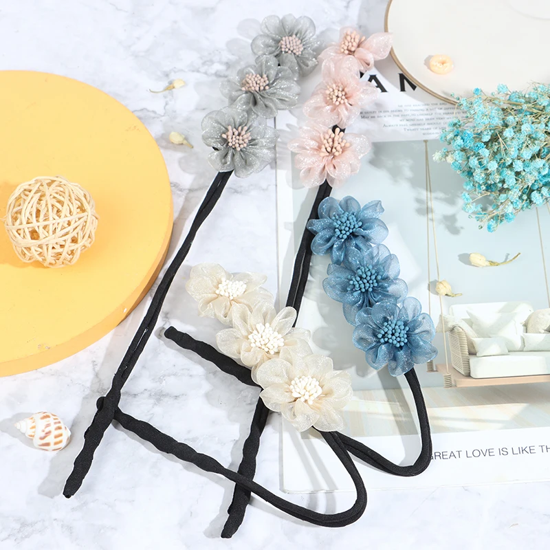 Заколка для волос с пушистыми бутонами нескользящая | Украшения и аксессуары